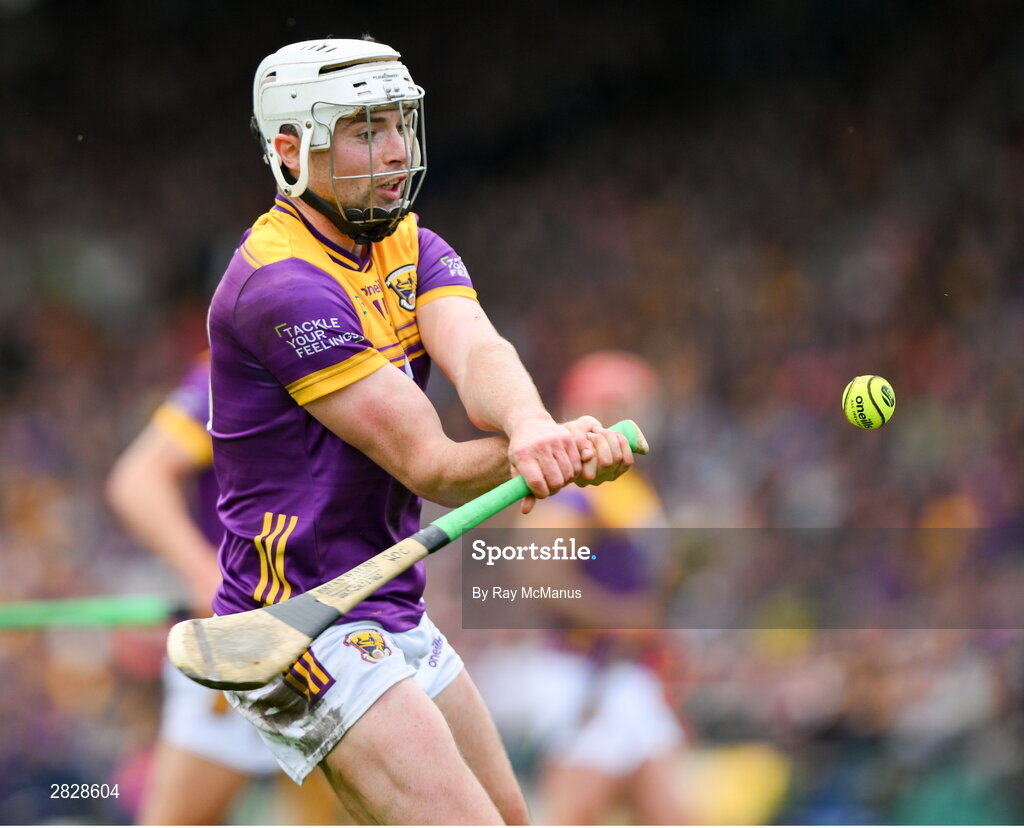 26 May 2024; Rory O'Connor of Wexford during the Leinster GAA Hurling Senior Championship Round 5 match between Kilkenny and Wexford at UPMC Nowlan Park in Kilkenny. Photo by Ray McManus/Sportsfile
