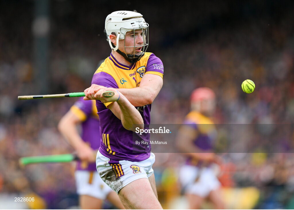 26 May 2024; Rory O'Connor of Wexford during the Leinster GAA Hurling Senior Championship Round 5 match between Kilkenny and Wexford at UPMC Nowlan Park in Kilkenny. Photo by Ray McManus/Sportsfile