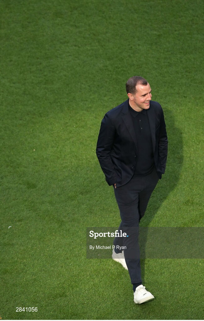 4 June 2024; Interim head coach John O'Shea before the international friendly match between Republic of Ireland and Hungary at Aviva Stadium in Dublin. Photo by Michael P Ryan/Sportsfile