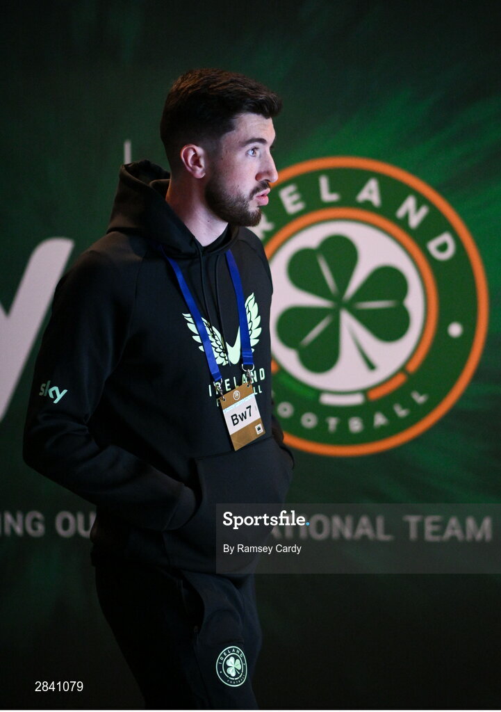 4 June 2024; Finn Azaz of Republic of Ireland before the international friendly match between Republic of Ireland and Hungary at Aviva Stadium in Dublin. Photo by Ramsey Cardy/Sportsfile