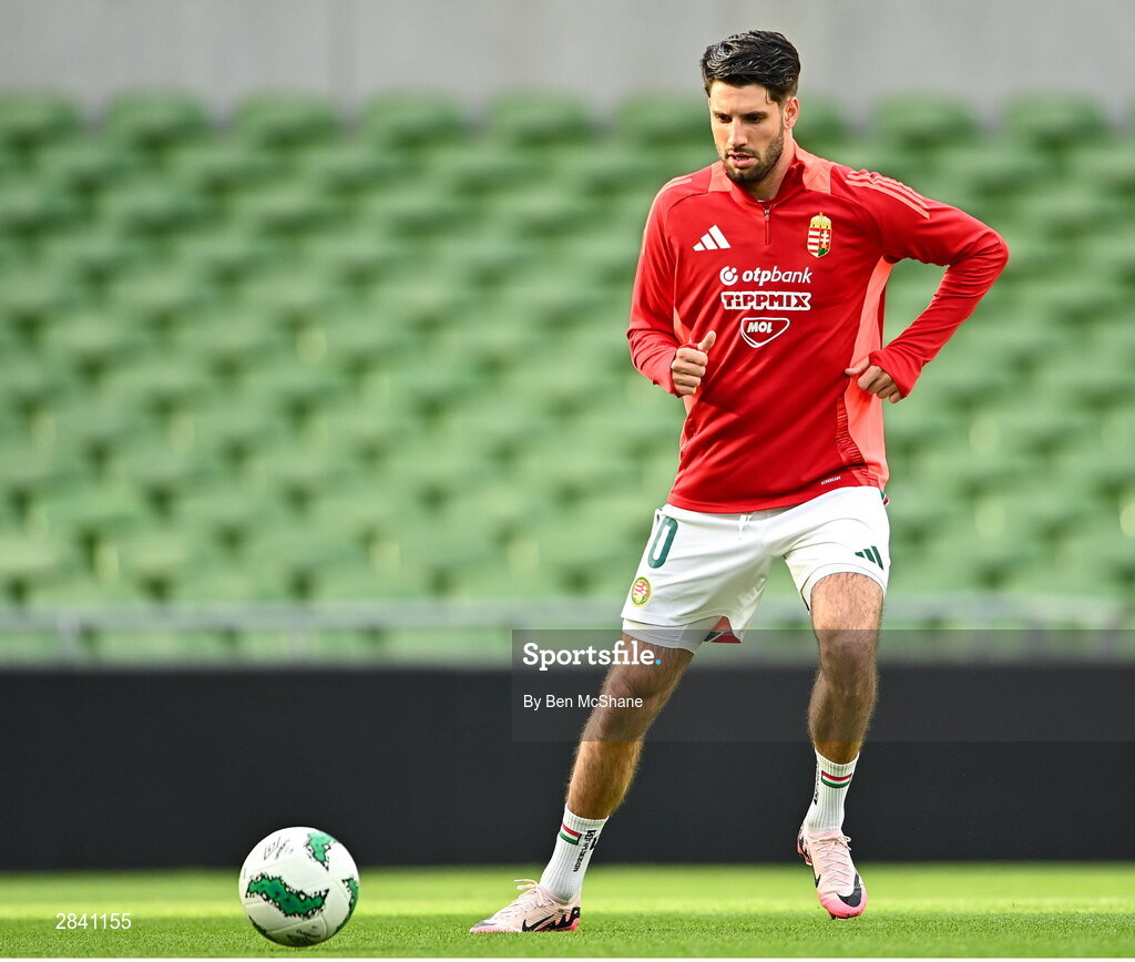4 June 2024; Dominik Szoboszlai of Hungary before the international friendly match between Republic of Ireland and Hungary at Aviva Stadium in Dublin. Photo by Ben McShane/Sportsfile