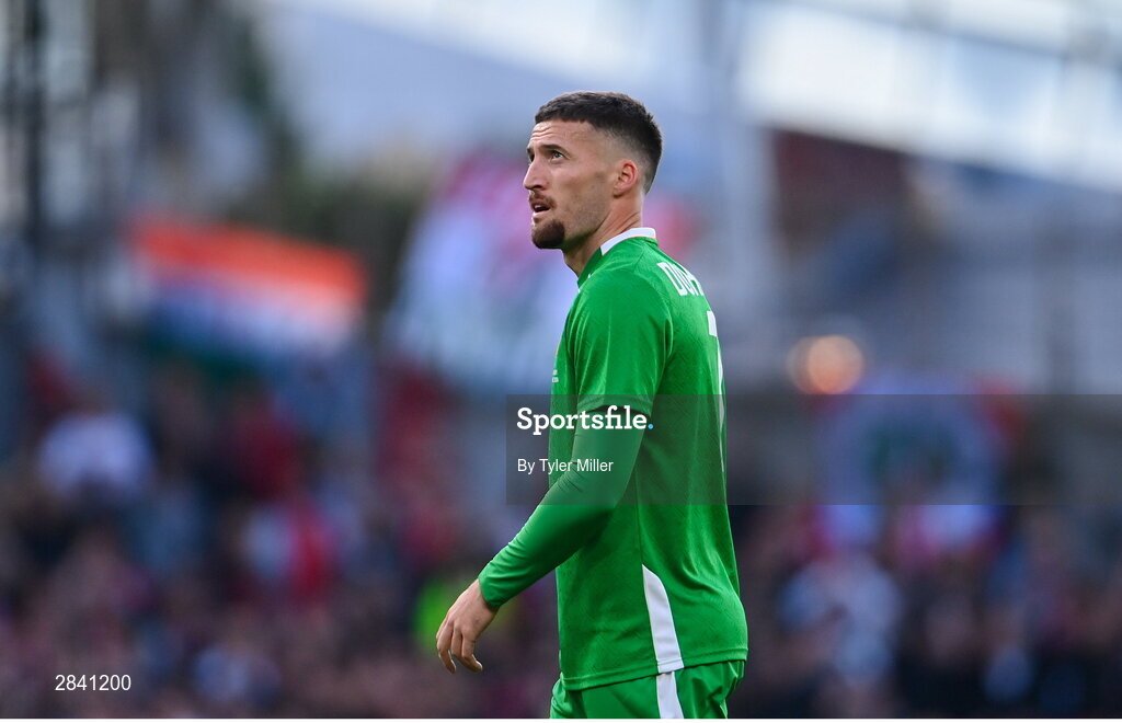 4 June 2024; Matt Doherty of Republic of Ireland during the international friendly match between Republic of Ireland and Hungary at Aviva Stadium in Dublin. Photo by Tyler Miller/Sportsfile