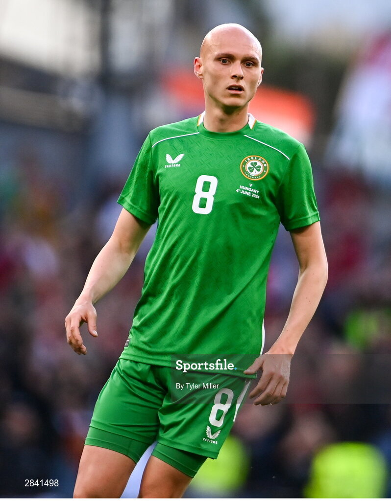 4 June 2024; Will Smallbone of Republic of Ireland during the international friendly match between Republic of Ireland and Hungary at Aviva Stadium in Dublin. Photo by Tyler Miller/Sportsfile