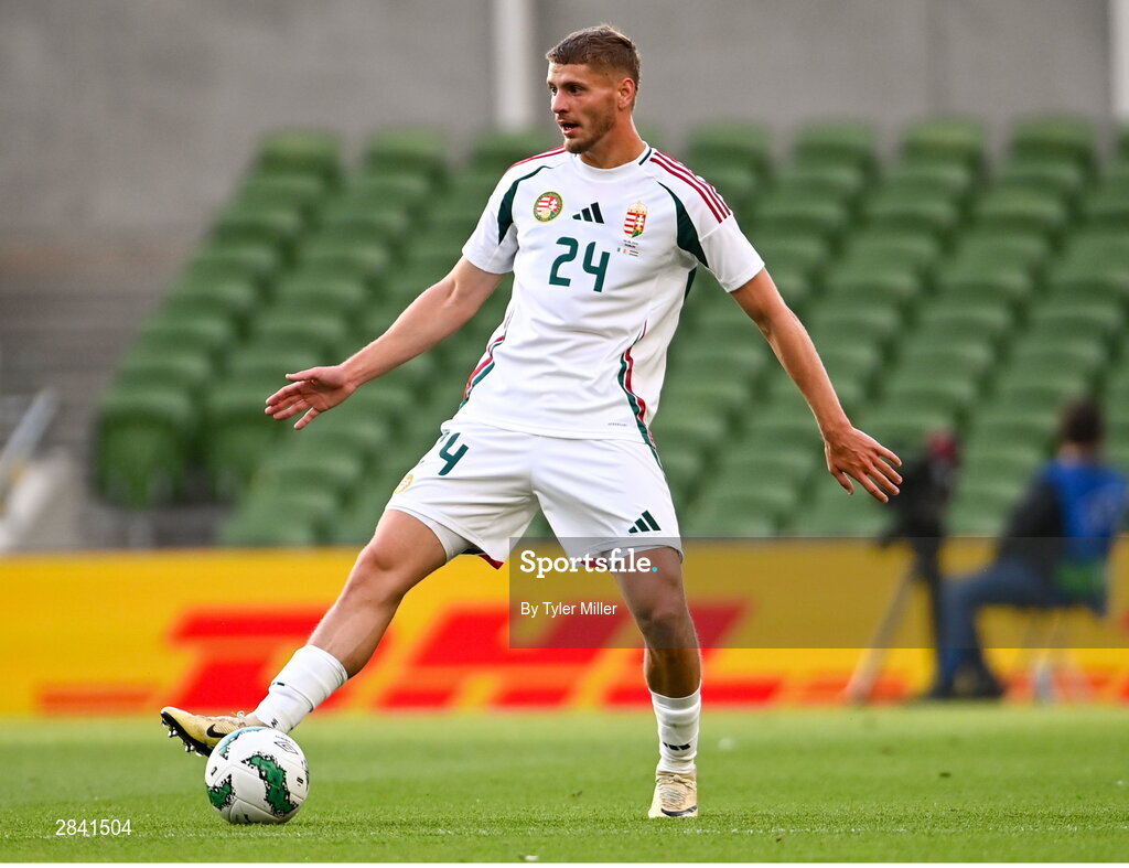 4 June 2024; Márton Dárdai of Hungary during the international friendly match between Republic of Ireland and Hungary at Aviva Stadium in Dublin. Photo by Tyler Miller/Sportsfile