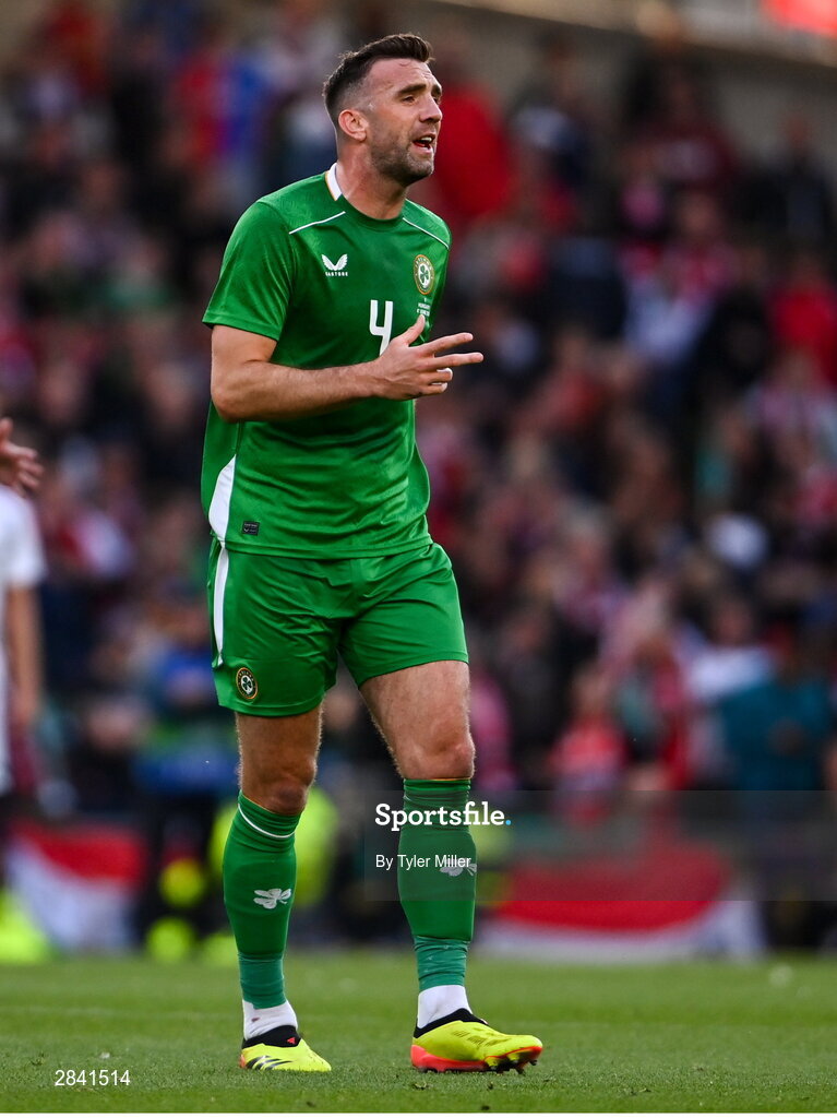 4 June 2024; Shane Duffy of Republic of Ireland during the international friendly match between Republic of Ireland and Hungary at Aviva Stadium in Dublin. Photo by Tyler Miller/Sportsfile