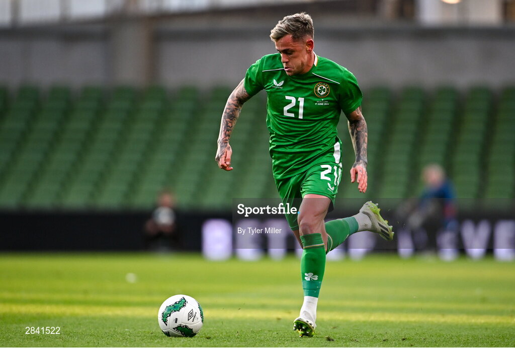 4 June 2024; Sammie Szmodics of Republic of Ireland during the international friendly match between Republic of Ireland and Hungary at Aviva Stadium in Dublin. Photo by Tyler Miller/Sportsfile