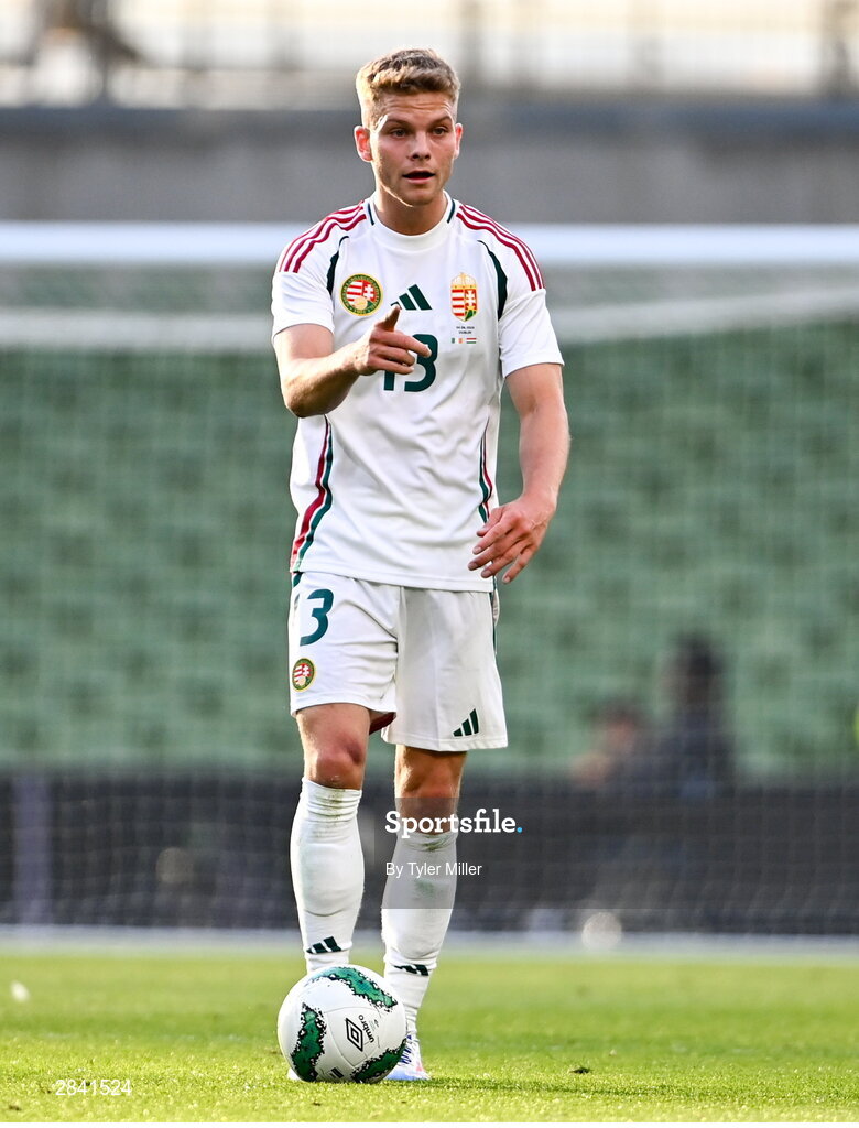 4 June 2024; András Schäfer of Hungary during the international friendly match between Republic of Ireland and Hungary at Aviva Stadium in Dublin. Photo by Tyler Miller/Sportsfile