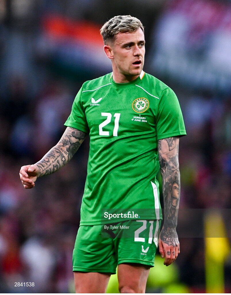 4 June 2024; Sammie Szmodics of Republic of Ireland during the international friendly match between Republic of Ireland and Hungary at Aviva Stadium in Dublin. Photo by Tyler Miller/Sportsfile