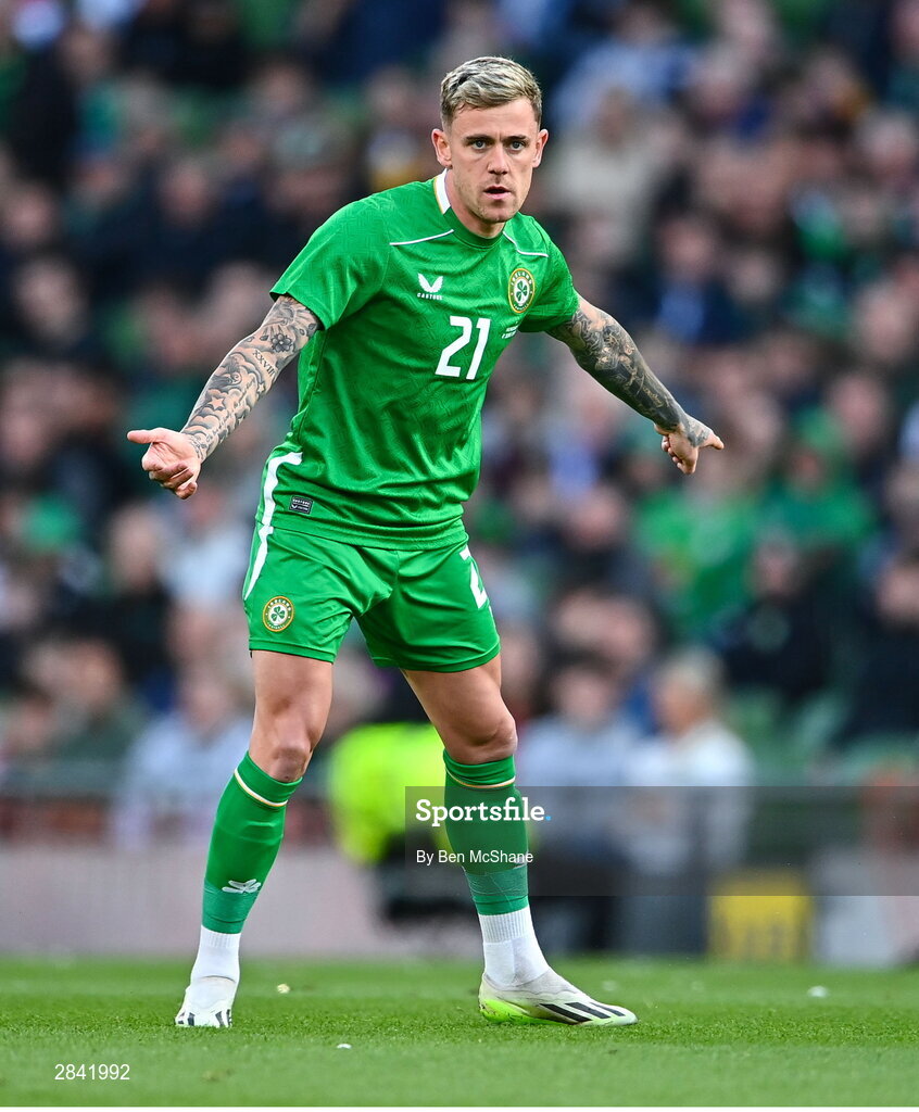 4 June 2024; Sammie Szmodics of Republic of Ireland during the international friendly match between Republic of Ireland and Hungary at Aviva Stadium in Dublin. Photo by Ben McShane/Sportsfile