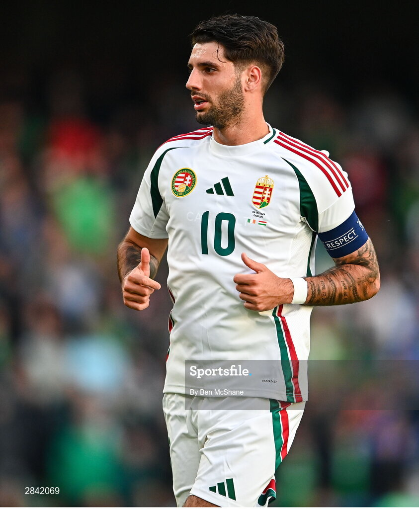 4 June 2024; Dominik Szoboszlai of Hungary during the international friendly match between Republic of Ireland and Hungary at Aviva Stadium in Dublin. Photo by Ben McShane/Sportsfile