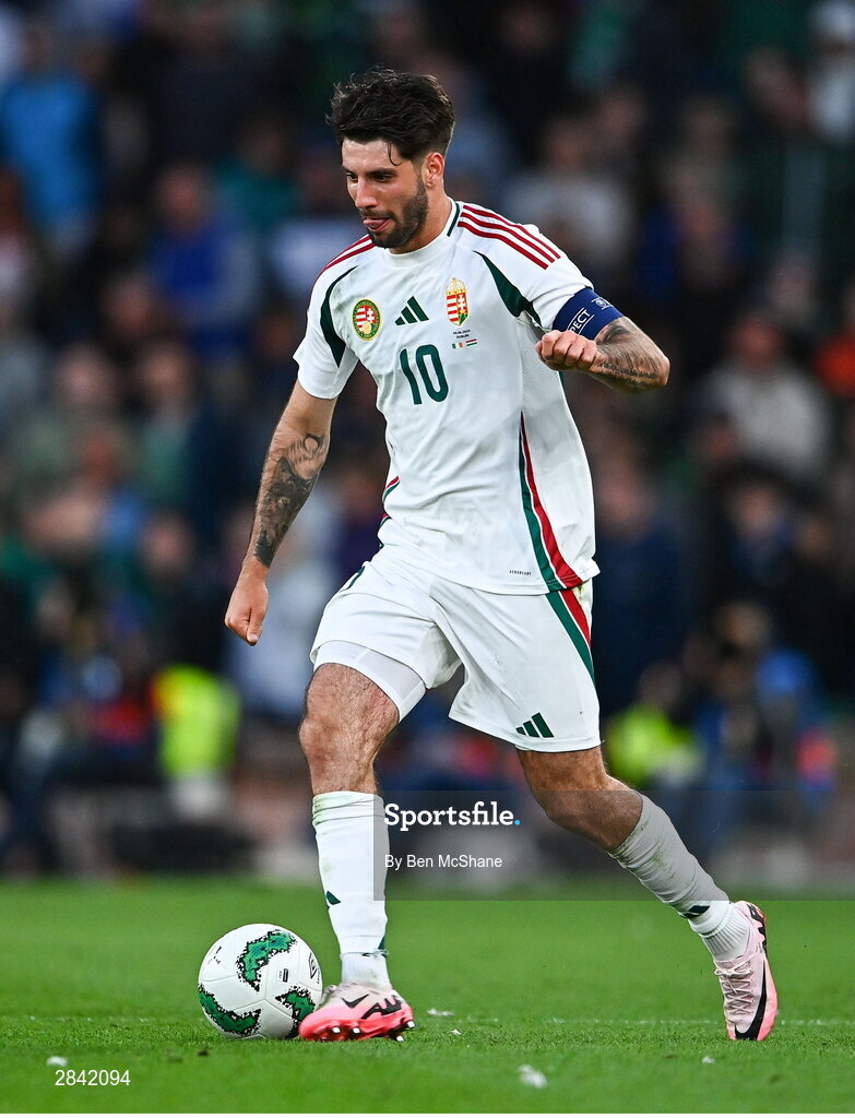 4 June 2024; Dominik Szoboszlai of Hungary during the international friendly match between Republic of Ireland and Hungary at Aviva Stadium in Dublin. Photo by Ben McShane/Sportsfile