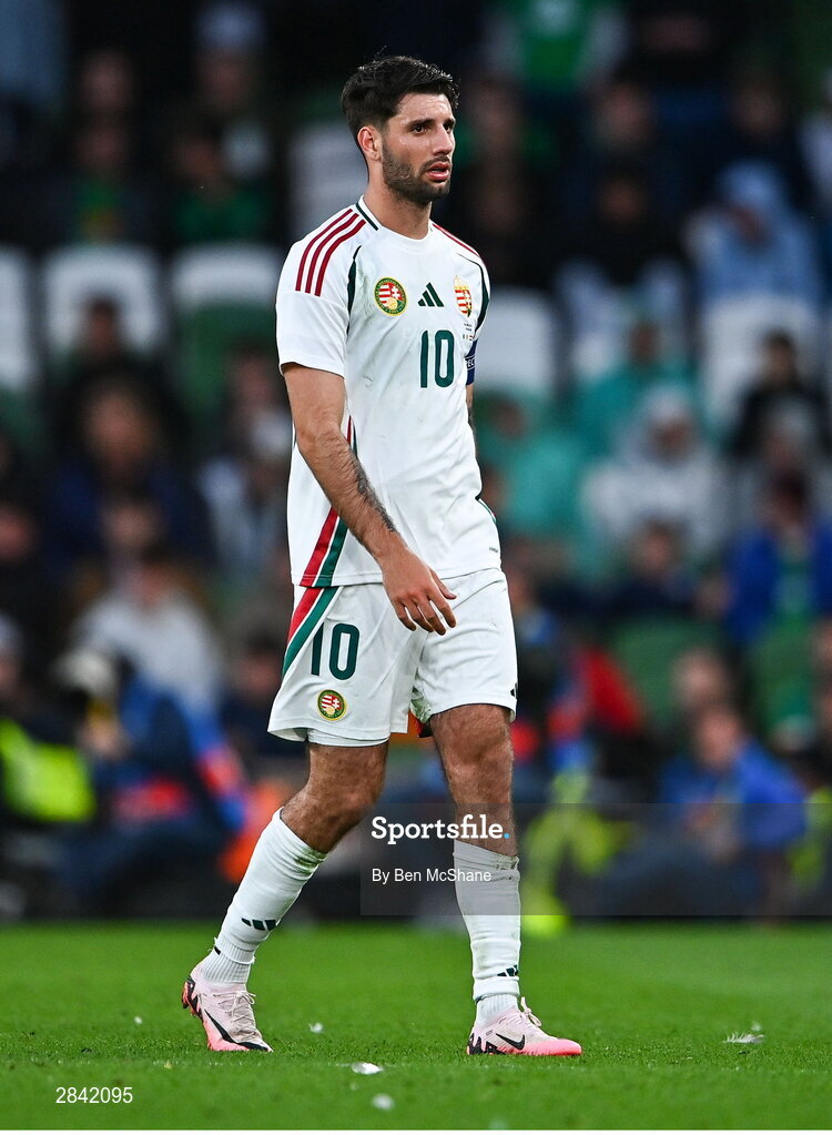 4 June 2024; Dominik Szoboszlai of Hungary during the international friendly match between Republic of Ireland and Hungary at Aviva Stadium in Dublin. Photo by Ben McShane/Sportsfile