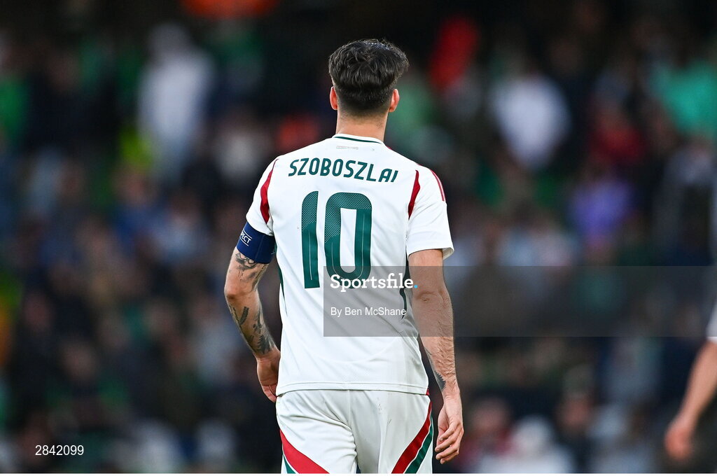4 June 2024; Dominik Szoboszlai of Hungary during the international friendly match between Republic of Ireland and Hungary at Aviva Stadium in Dublin. Photo by Ben McShane/Sportsfile