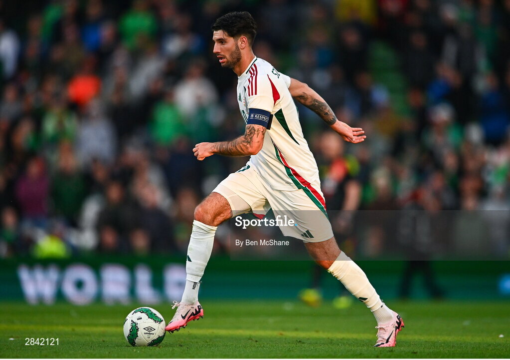 4 June 2024; Dominik Szoboszlai of Hungary during the international friendly match between Republic of Ireland and Hungary at Aviva Stadium in Dublin. Photo by Ben McShane/Sportsfile