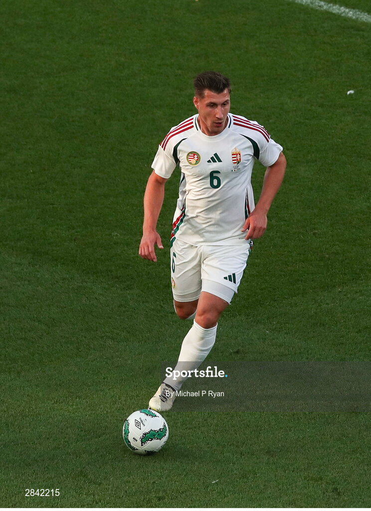 4 June 2024; Willi Orbán of Hungary during the international friendly match between Republic of Ireland and Hungary at Aviva Stadium in Dublin. Photo by Michael P Ryan/Sportsfile