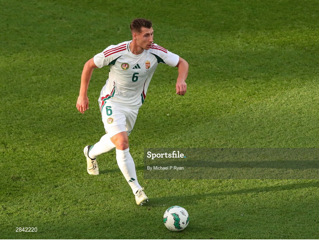 4 June 2024; Willi Orbán of Hungary during the international friendly match between Republic of Ireland and Hungary at Aviva Stadium in Dublin. Photo by Michael P Ryan/Sportsfile