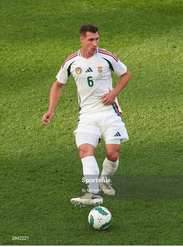 4 June 2024; Willi Orbán of Hungary during the international friendly match between Republic of Ireland and Hungary at Aviva Stadium in Dublin. Photo by Michael P Ryan/Sportsfile