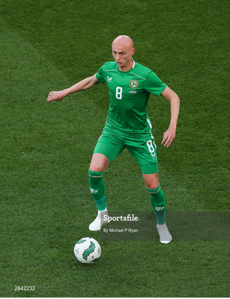 4 June 2024; Will Smallbone of Republic of Ireland during the international friendly match between Republic of Ireland and Hungary at Aviva Stadium in Dublin. Photo by Michael P Ryan/Sportsfile