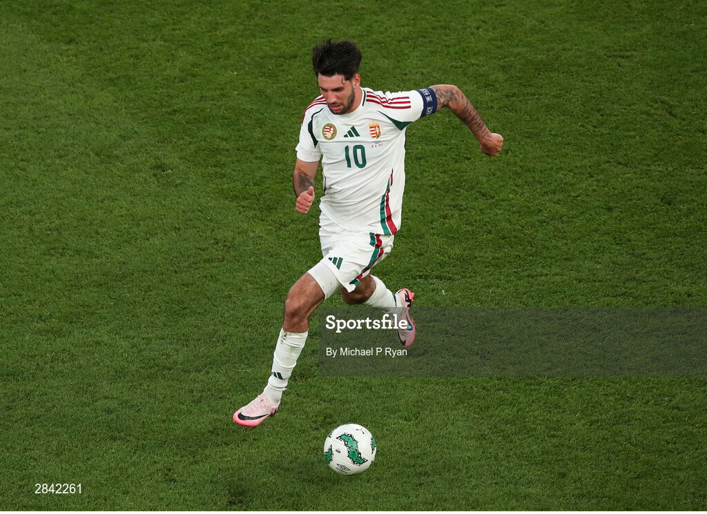 4 June 2024; Dominik Szoboszlai of Hungary during the international friendly match between Republic of Ireland and Hungary at Aviva Stadium in Dublin. Photo by Michael P Ryan/Sportsfile