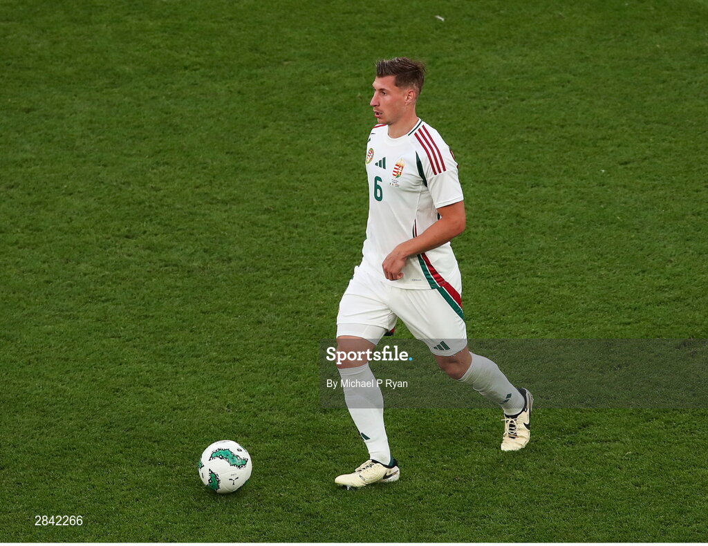 4 June 2024; Willi Orbán of Hungary during the international friendly match between Republic of Ireland and Hungary at Aviva Stadium in Dublin. Photo by Michael P Ryan/Sportsfile