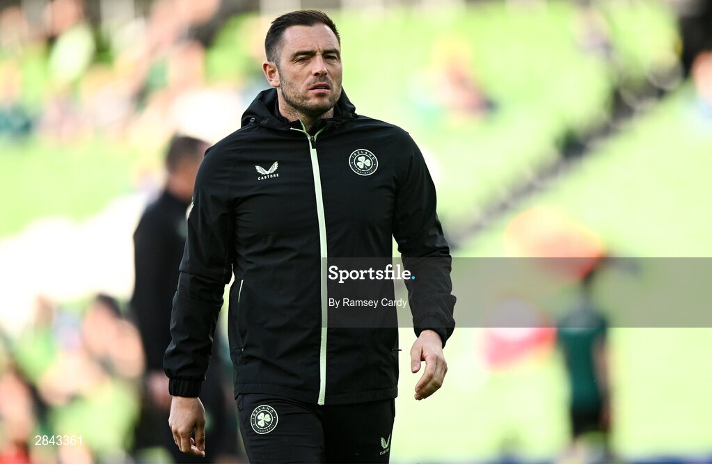 4 June 2024; Republic of Ireland analyst Stephen Rice before the international friendly match between Republic of Ireland and Hungary at Aviva Stadium in Dublin. Photo by Ramsey Cardy/Sportsfile