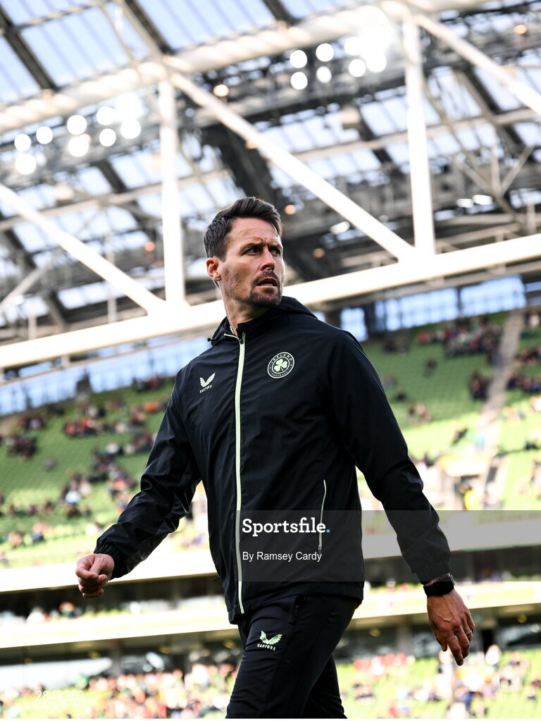 4 June 2024; Republic of Ireland assistant coach Paddy McCarthy before the international friendly match between Republic of Ireland and Hungary at Aviva Stadium in Dublin. Photo by Ramsey Cardy/Sportsfile