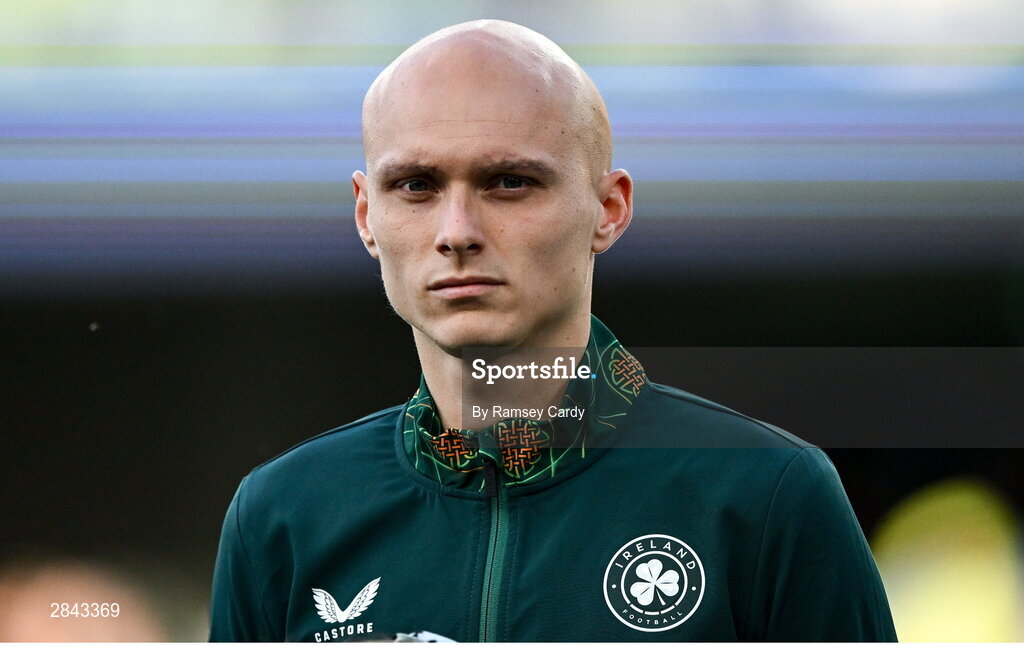 4 June 2024; Will Smallbone of Republic of Ireland before the international friendly match between Republic of Ireland and Hungary at Aviva Stadium in Dublin. Photo by Ramsey Cardy/Sportsfile