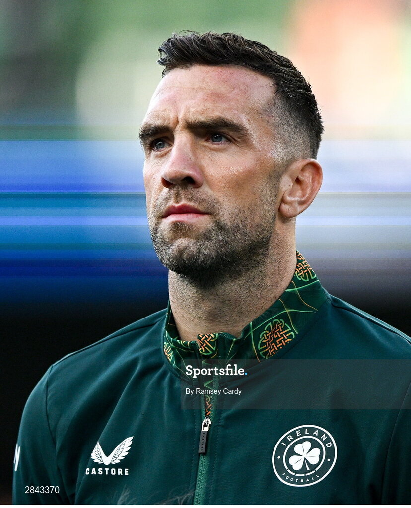 4 June 2024; Shane Duffy of Republic of Ireland before the international friendly match between Republic of Ireland and Hungary at Aviva Stadium in Dublin. Photo by Ramsey Cardy/Sportsfile