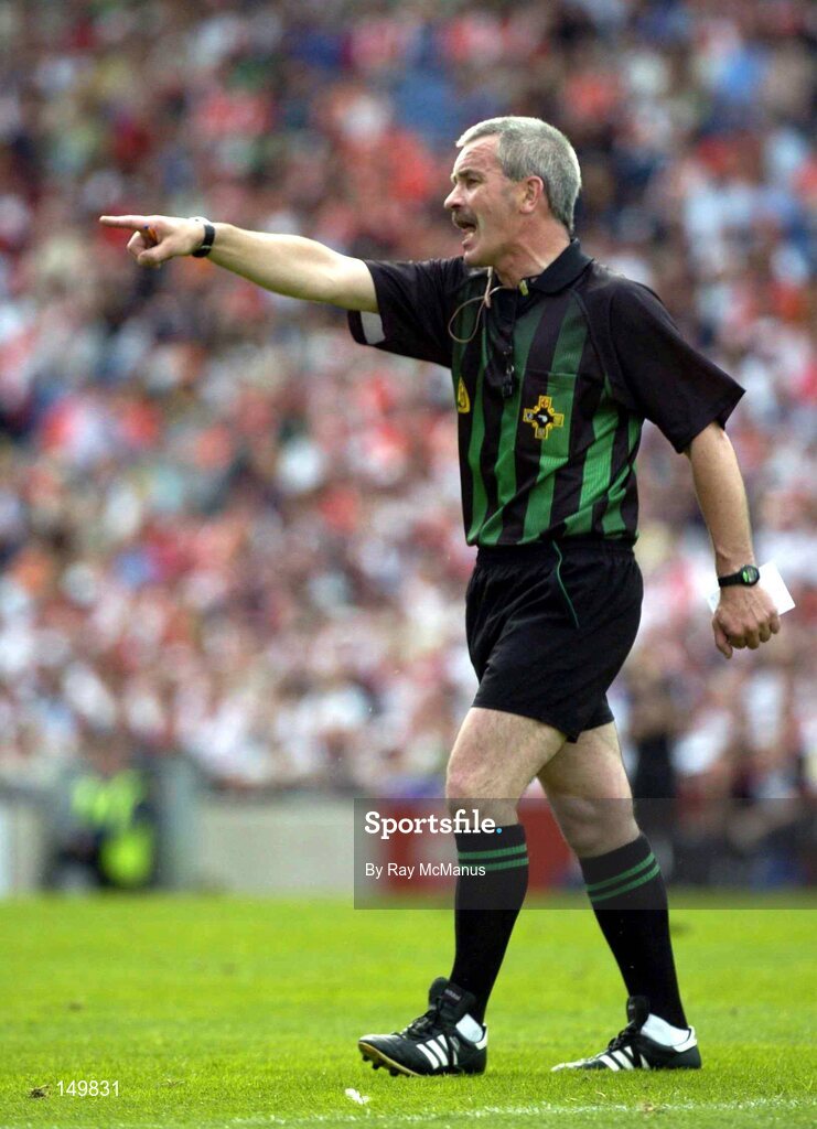 7 August 2004; Referee Paddy Russell. Bank of Ireland All-Ireland Senior Football Championship Quarter Final, Mayo v Tyrone, Croke Park, Dublin. Picture credit; Ray McManus / SPORTSFILE