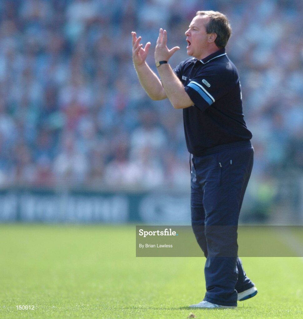 1 August 2004; Dublin manager Tommy Lyons during the match. Bank of Ireland All-Ireland Football Championship, Round 4, Dublin v Roscommon, Croke Park, Dublin. Picture credit; Brian Lawless / SPORTSFILE