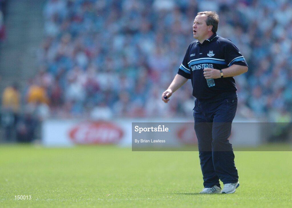 1 August 2004; Dublin manager Tommy Lyons during the match. Bank of Ireland All-Ireland Football Championship, Round 4, Dublin v Roscommon, Croke Park, Dublin. Picture credit; Brian Lawless / SPORTSFILE