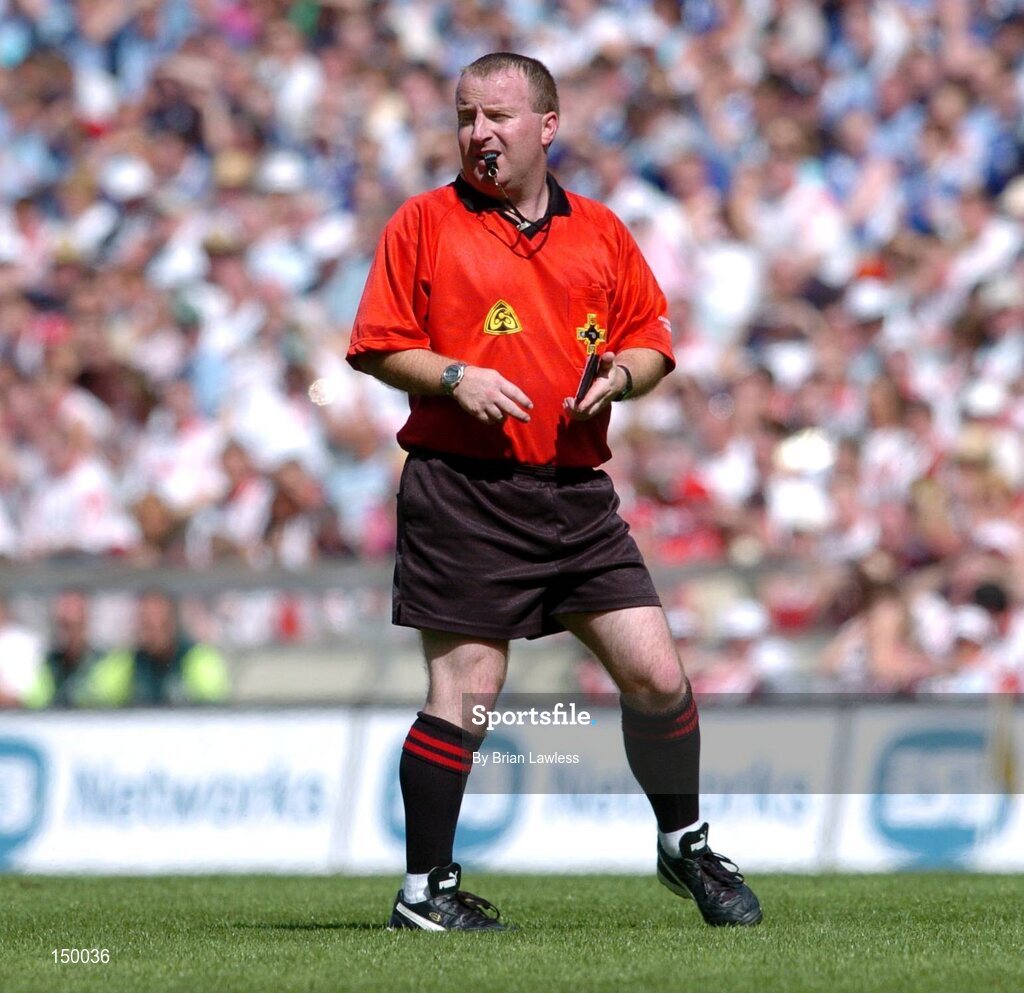 1 August 2004; John Geaney, Referee. Bank of Ireland All-Ireland Football Championship, Round 4, Dublin v Roscommon, Croke Park, Dublin. Picture credit; Brian Lawless / SPORTSFILE