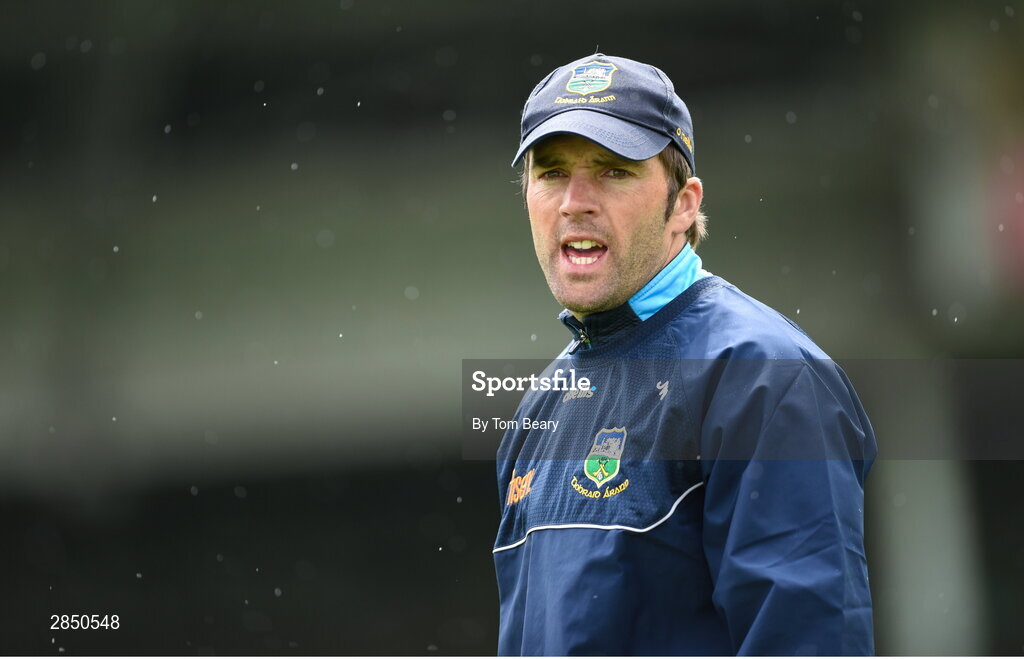 15 June 2024; Tipperary manager James Woodlock before the Electric Ireland GAA Hurling All-Ireland Minor Hurling Championship semi-final match between Tipperary and Galway at TUS Gaelic Grounds in Limerick. Photo by Tom Beary/Sportsfile