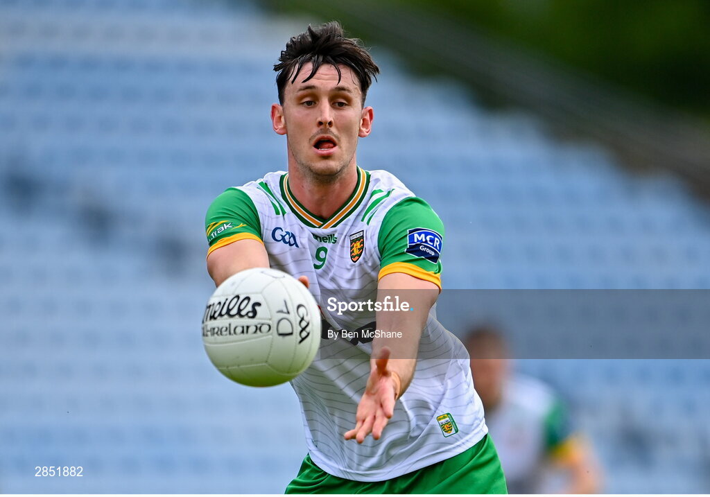 15 June 2024; Michael Langan of Donegal during the GAA Football All-Ireland Senior Championship Round 3 match between Clare and Donegal at Hastings Insurance MacHale Park in Castlebar, Mayo. Photo by Ben McShane/Sportsfile