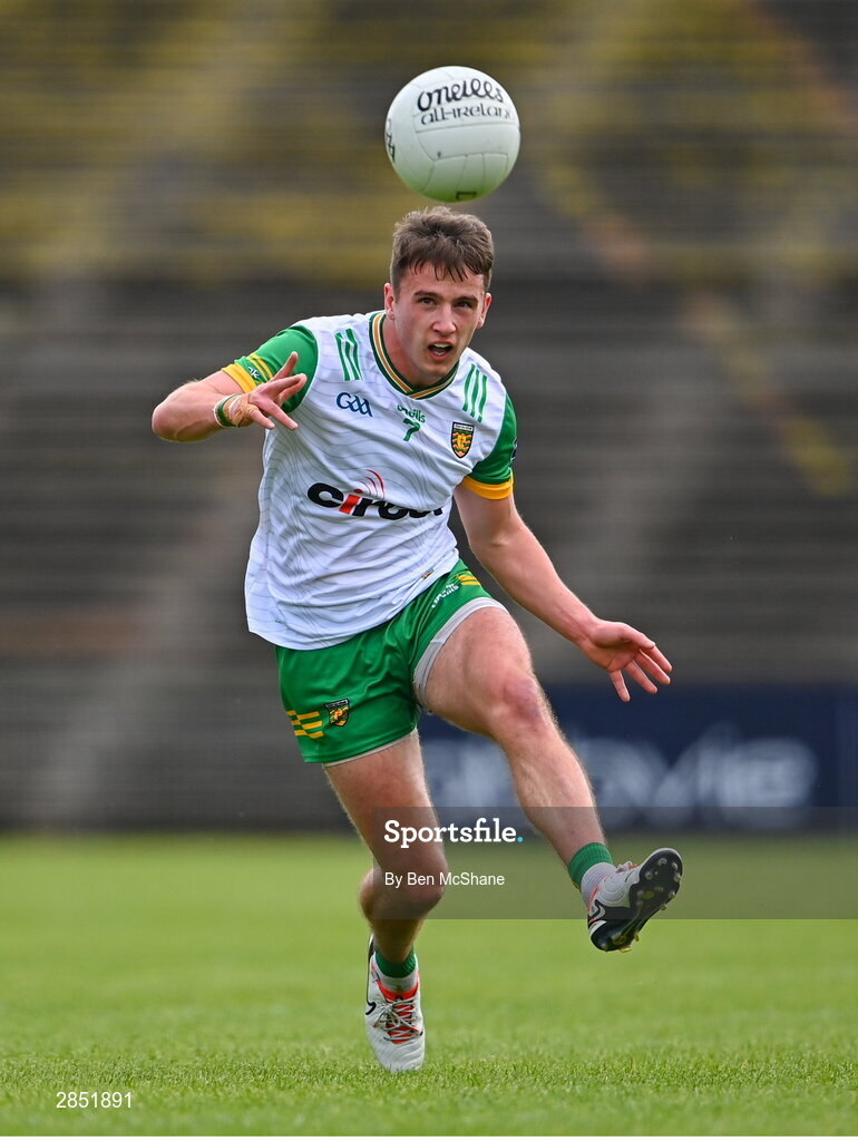 15 June 2024; Peadar Mogan of Donegal during the GAA Football All-Ireland Senior Championship Round 3 match between Clare and Donegal at Hastings Insurance MacHale Park in Castlebar, Mayo. Photo by Ben McShane/Sportsfile