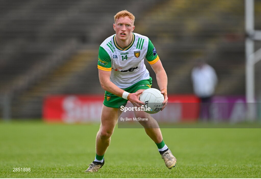 15 June 2024; Oisin Gallen of Donegal during the GAA Football All-Ireland Senior Championship Round 3 match between Clare and Donegal at Hastings Insurance MacHale Park in Castlebar, Mayo. Photo by Ben McShane/Sportsfile