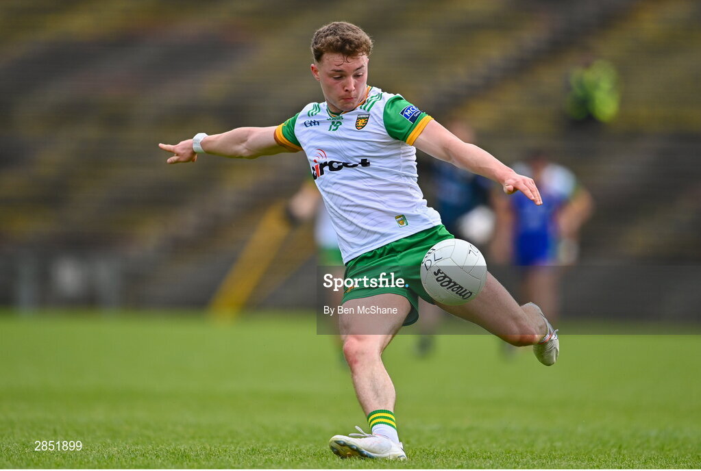 15 June 2024; Odhran Doherty of Donegal during the GAA Football All-Ireland Senior Championship Round 3 match between Clare and Donegal at Hastings Insurance MacHale Park in Castlebar, Mayo. Photo by Ben McShane/Sportsfile