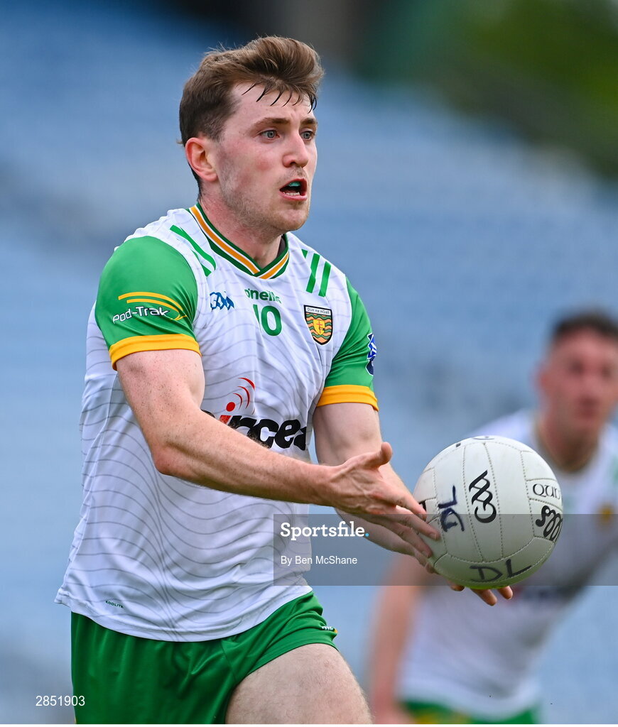 15 June 2024; Shane O'Donnell of Donegal during the GAA Football All-Ireland Senior Championship Round 3 match between Clare and Donegal at Hastings Insurance MacHale Park in Castlebar, Mayo. Photo by Ben McShane/Sportsfile
