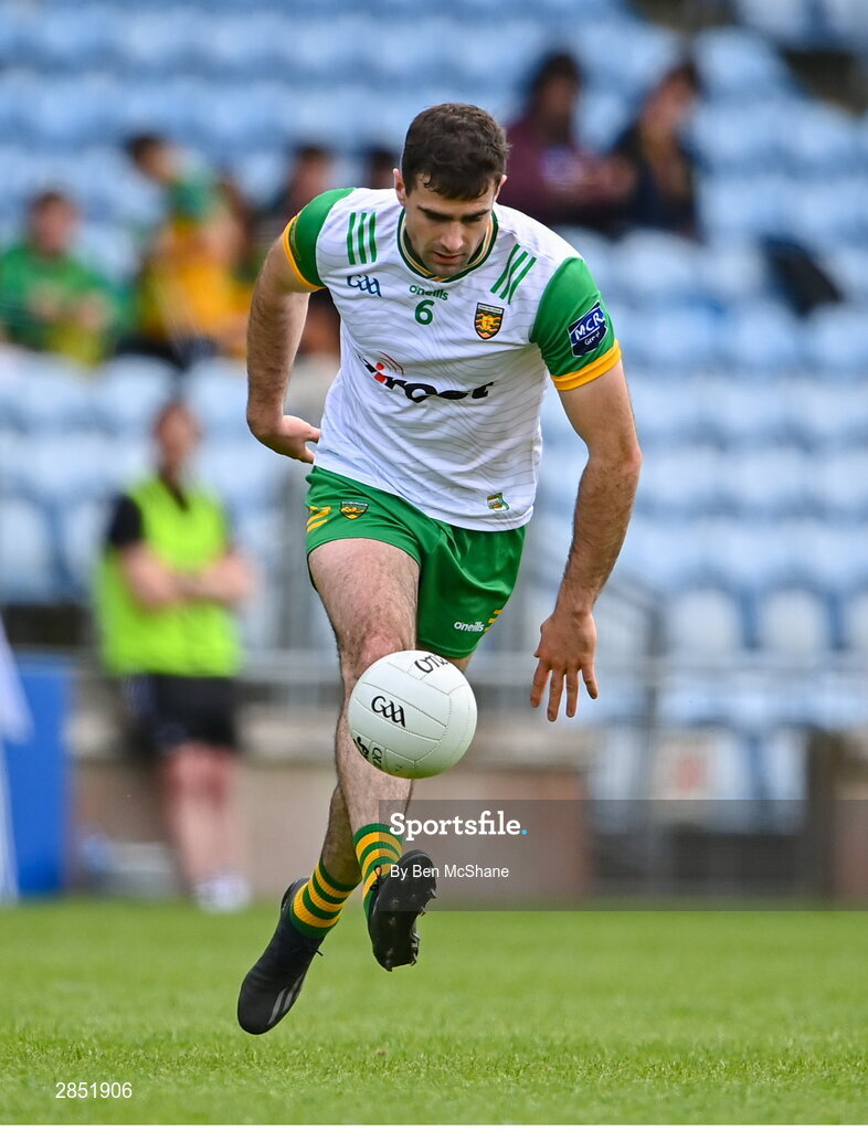 15 June 2024; Caolan McGonagle of Donegal during the GAA Football All-Ireland Senior Championship Round 3 match between Clare and Donegal at Hastings Insurance MacHale Park in Castlebar, Mayo. Photo by Ben McShane/Sportsfile
