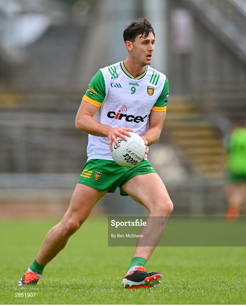 15 June 2024; Michael Langan of Donegal during the GAA Football All-Ireland Senior Championship Round 3 match between Clare and Donegal at Hastings Insurance MacHale Park in Castlebar, Mayo. Photo by Ben McShane/Sportsfile