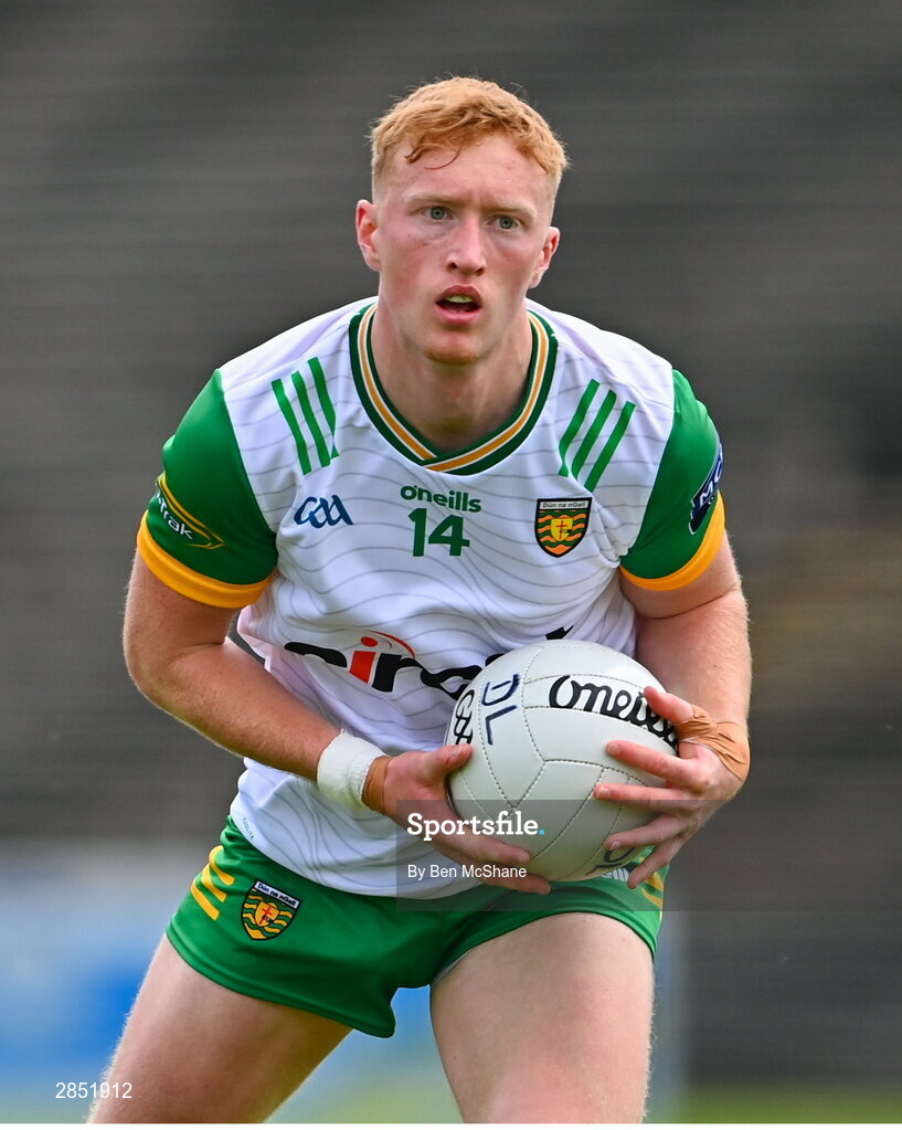 15 June 2024; Oisin Gallen of Donegal during the GAA Football All-Ireland Senior Championship Round 3 match between Clare and Donegal at Hastings Insurance MacHale Park in Castlebar, Mayo. Photo by Ben McShane/Sportsfile
