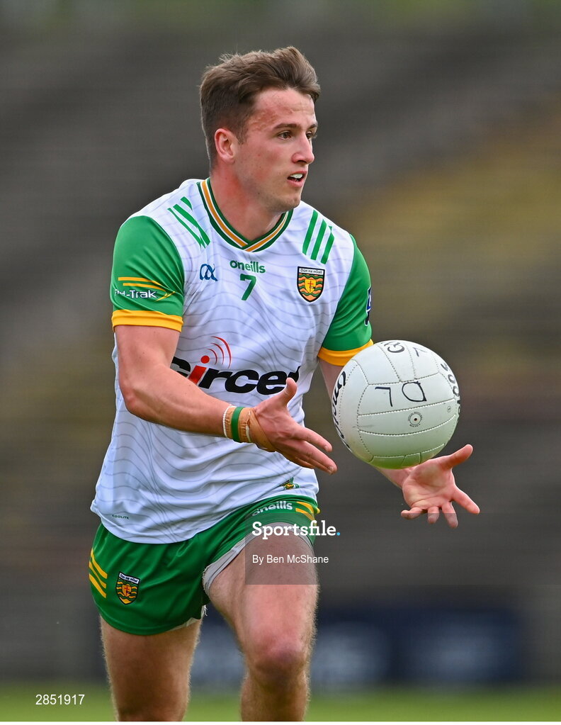 15 June 2024; Peadar Mogan of Donegal during the GAA Football All-Ireland Senior Championship Round 3 match between Clare and Donegal at Hastings Insurance MacHale Park in Castlebar, Mayo. Photo by Ben McShane/Sportsfile