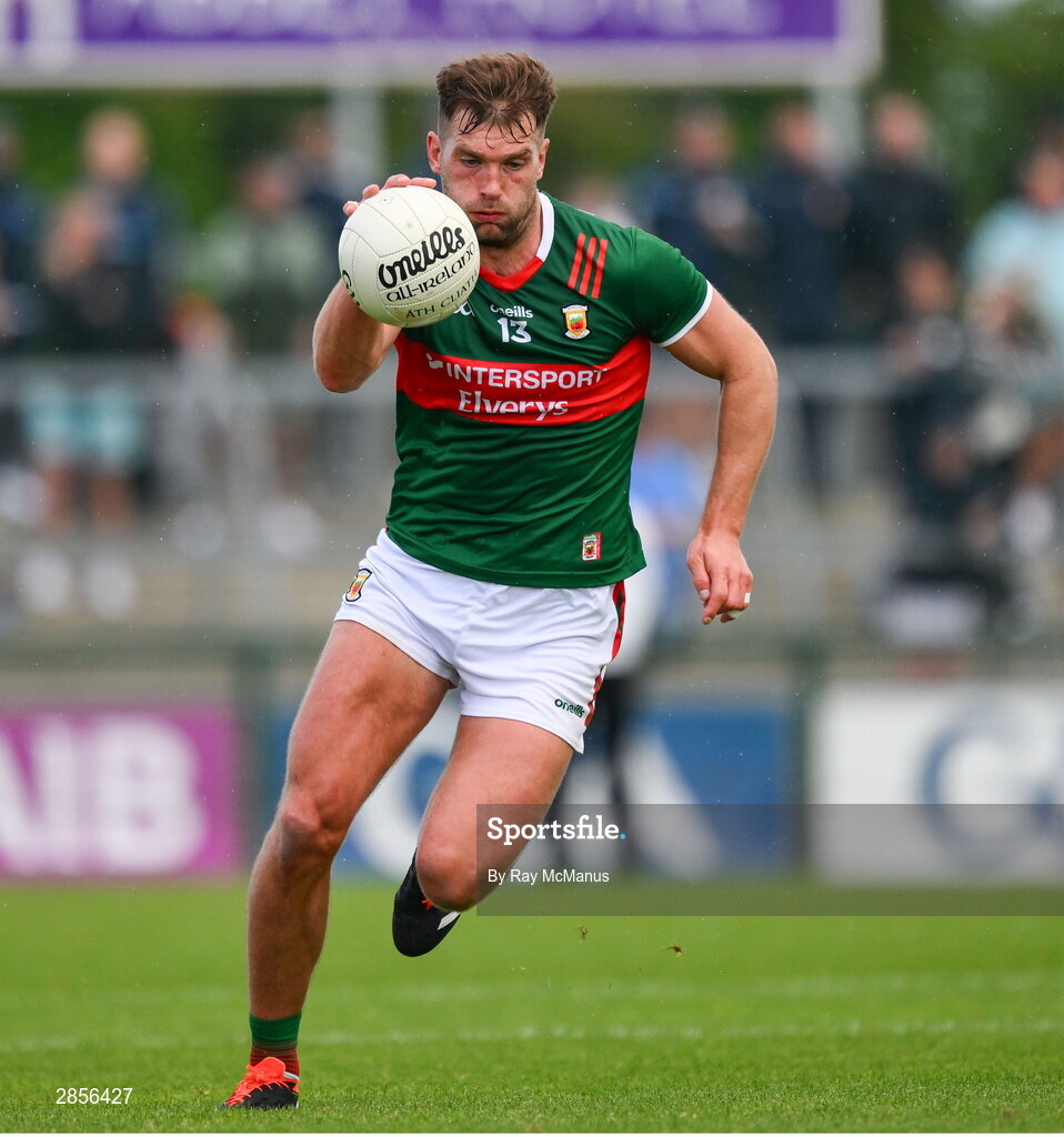 16 June 2024; Aidan O'Shea of Mayo during the GAA Football All-Ireland Senior Championship Round 3 match between Dublin and Mayo at Dr Hyde Park in Roscommon. Photo by Ray McManus/Sportsfile