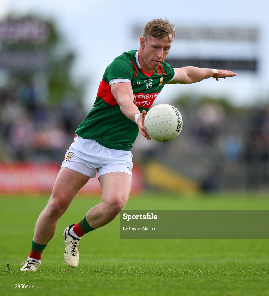 16 June 2024; Ryan O'Donoghue of Mayo during the GAA Football All-Ireland Senior Championship Round 3 match between Dublin and Mayo at Dr Hyde Park in Roscommon. Photo by Ray McManus/Sportsfile