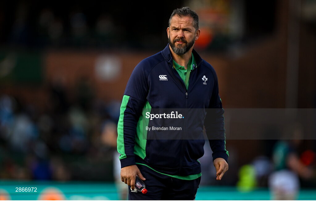 6 July 2024; Ireland head coach Andy Farrell before the first test between South Africa and Ireland at Loftus Versfeld Stadium in Pretoria, South Africa. Photo by Brendan Moran/Sportsfile