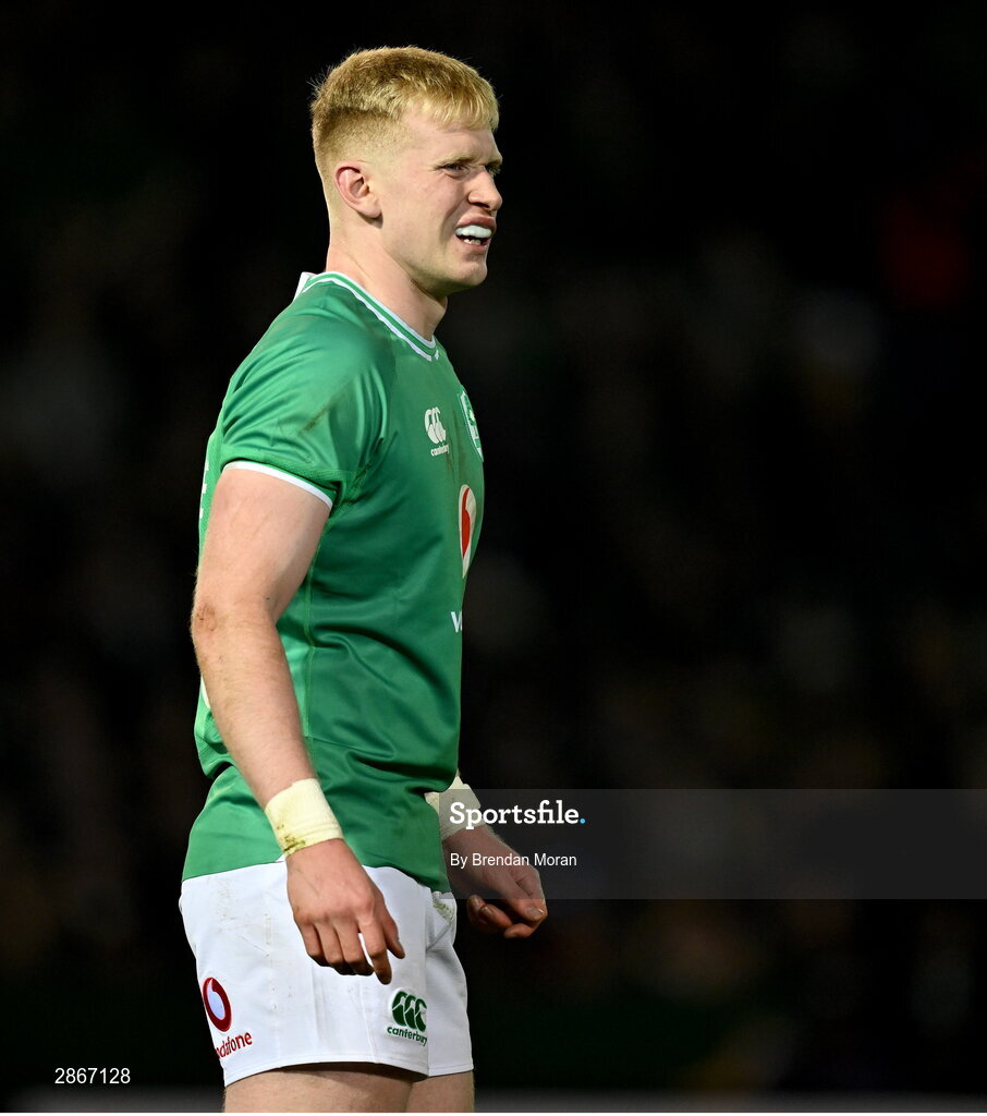 6 July 2024; Jamie Osborne of Ireland during the first test between South Africa and Ireland at Loftus Versfeld Stadium in Pretoria, South Africa. Photo by Brendan Moran/Sportsfile