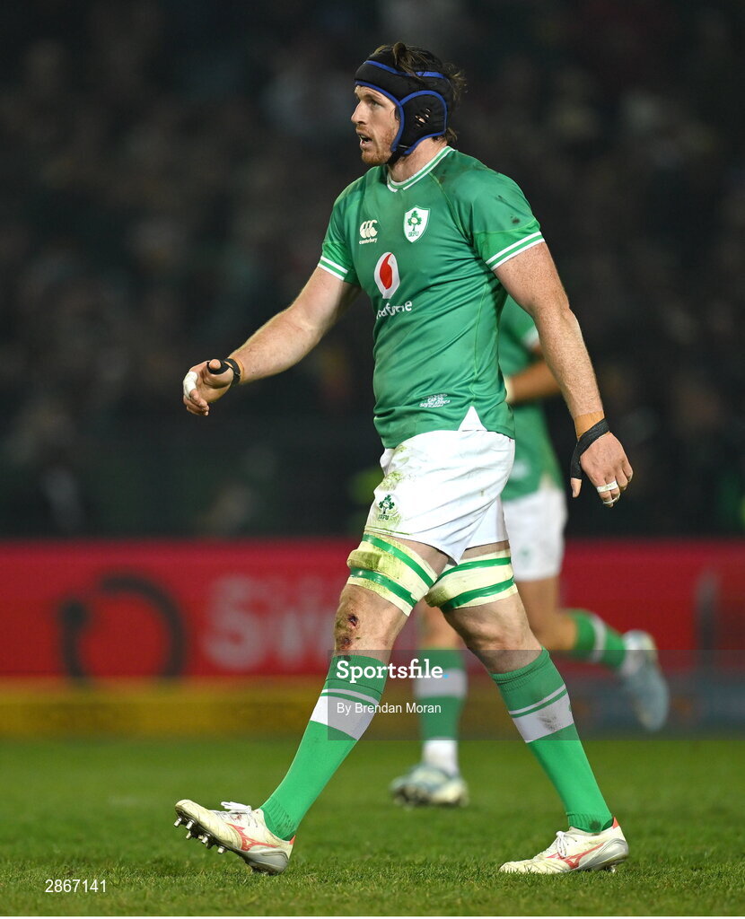 6 July 2024; Ryan Baird of Ireland during the first test between South Africa and Ireland at Loftus Versfeld Stadium in Pretoria, South Africa. Photo by Brendan Moran/Sportsfile