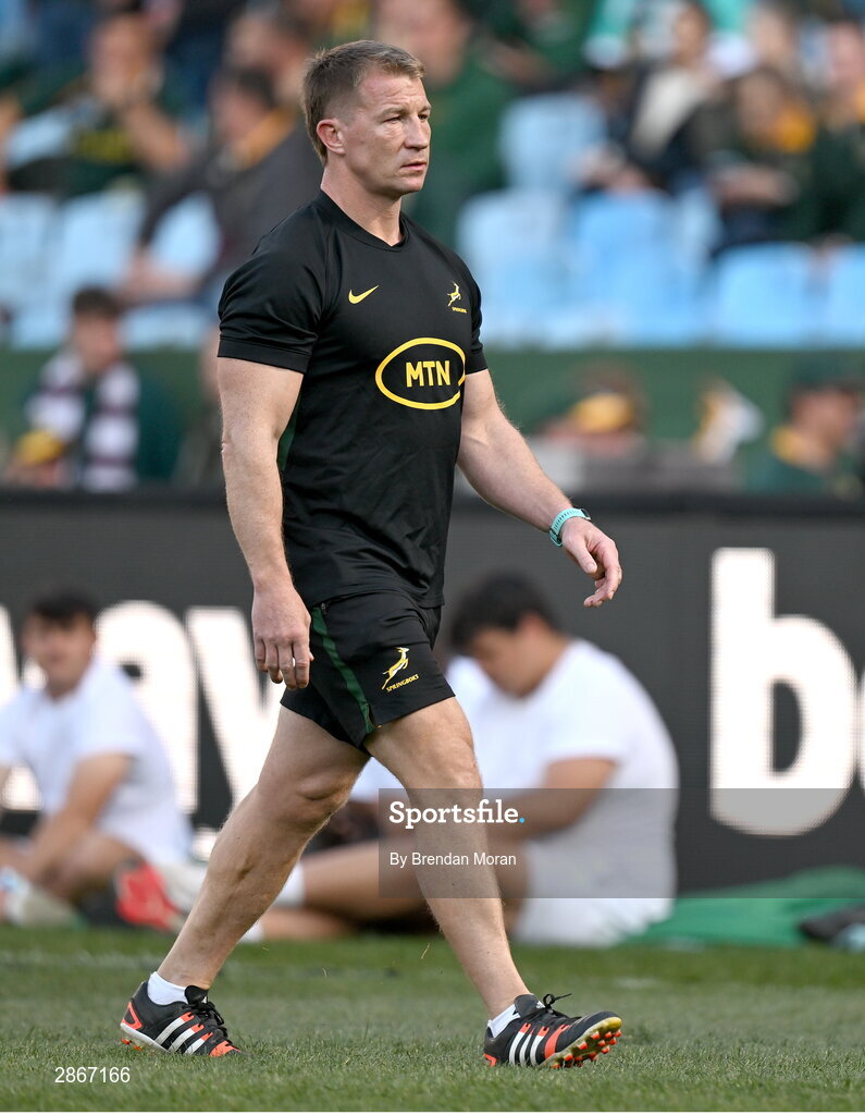 6 July 2024; South Africa defence coach Jerry Flannery before the first test between South Africa and Ireland at Loftus Versfeld Stadium in Pretoria, South Africa. Photo by Brendan Moran/Sportsfile