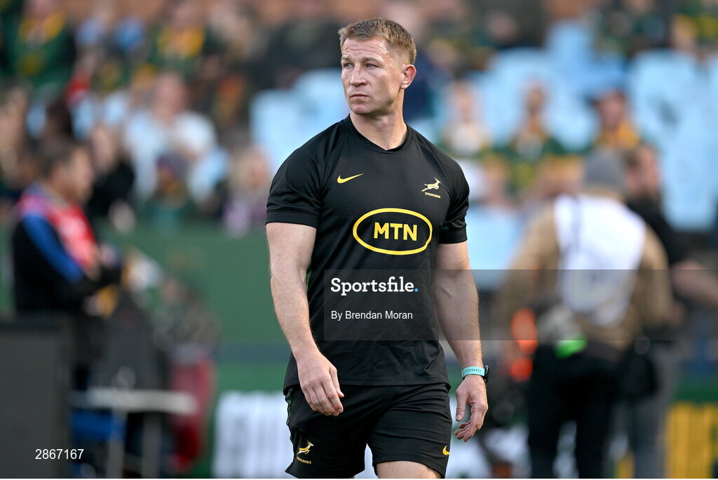 6 July 2024; South Africa defence coach Jerry Flannery before the first test between South Africa and Ireland at Loftus Versfeld Stadium in Pretoria, South Africa. Photo by Brendan Moran/Sportsfile