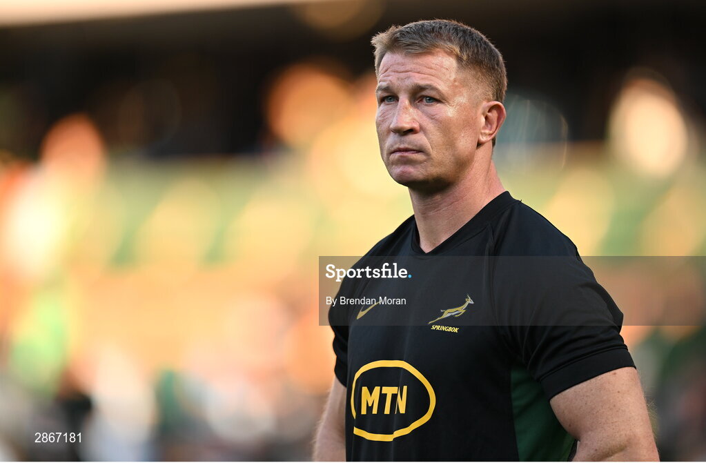 6 July 2024; South Africa defence coach Jerry Flannery before the first test between South Africa and Ireland at Loftus Versfeld Stadium in Pretoria, South Africa. Photo by Brendan Moran/Sportsfile